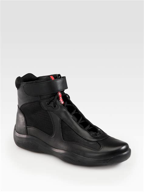 prada mens shoes high tops|Prada shoes men high top.